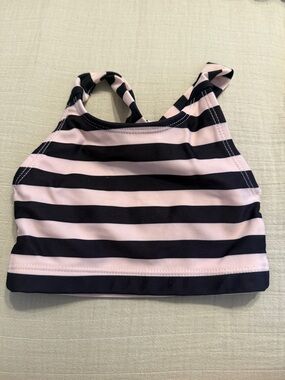 Tea Collection white and Black Striped Tank Top